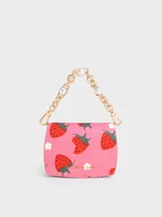 Túi nữ Chain Handle Strawberry-Print Vanity Pouch CK6-30681004 Light Pink