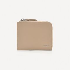 Ví da mini Pedro Unisex Leather Zipper Wallet - Sand
