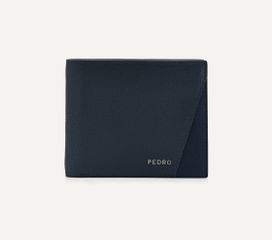 Ví da nam Pedro Leather Bi-Fold Flip Wallet - Navy