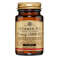 Viên uống hỗ trợ bổ sung Vitamin D3 1000IU Solgar - Tăng cường sức khỏe xương khớp và hệ miễn dịch, 90 viên hữu ích cho người lớn