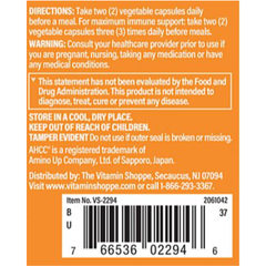 Viên uống tăng cường sức đề kháng The Vitamin Shoppe AHCC 1000mg - Hỗ trợ tế bào miễn dịch, bảo vệ sức khỏe hiệu quả
