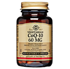 Viên Uống Hỗ Trợ Tim Mạch Solgar Vegetarian CoQ10 60 Viên - Bổ Sung Coenzyme Q-10 Giúp Tăng Cường Sức Khỏe Tim Mạch, Giảm Nguy Cơ Tai Biến