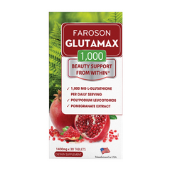 Viên uống trắng da Faroson Glutamax 1000mg của Mỹ - Hỗ trợ làm sáng da, xóa vết thâm nám, bảo vệ da khỏi tia UV