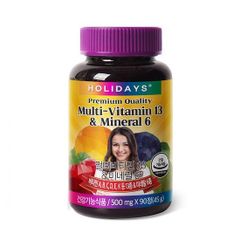 Viên uống Vitamin Tổng Hợp Holidays Multi-Vitamin 13 & Mineral 6 - Hỗ Trợ Tăng Cường Sức Đề Kháng & Bồi Bổ Sức Khỏe Cho Người Lớn