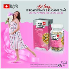 Vitamin Swiss Energy Prenatal Multivit - Viên Uống Dinh Dưỡng Cho Phụ Nữ Mang Thai và Cho Con Bú - Hỗ Trợ 19 Loại Vitamin và Khoáng Chất