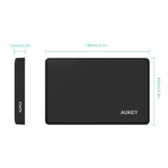 Vỏ ổ cứng di động AUKEY DS-B4 1TB 2.5 inch USB 3.0 5G - Lưu trữ nhanh chóng cho PC và Laptop, Thiết kế tiện dụng chống trượt