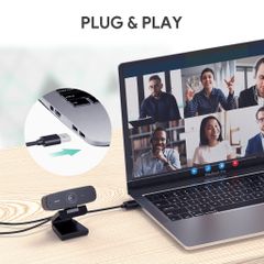 Webcam Aukey PC-W3 1080P Full HD Tự Động Lấy Nét - Phù Hợp Cho Gọi Video, Hội Nghị, Livestream Trò Chơi