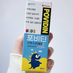 Xịt Họng Kháng Khuẩn Betadine Kids Hàn Quốc - Giảm Ho, Giảm Đờm, Hương Vị Nho Dễ Sử Dụng Cho Bé Từ 6 Tháng Tuổi