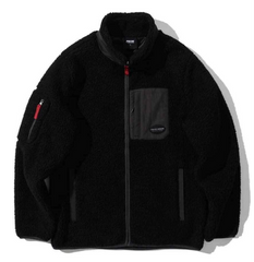 Áo khoác lông cừu unisex Pulse Sherpa Fleece Black 15001-BK màu đen