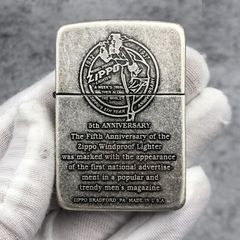 Bật Lửa Zippo 1941 Replica - Kỷ Niệm 5 Năm Lịch Sử, Vỏ Đồng Thau Bạc Cổ, Quà Tặng Độc Đáo Cho Người Sưu Tập