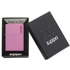 Bật Lửa Zippo 238ZL Classic Hồng Mờ - Thiết Kế Cổ Điển Có Logo Zippo - Quà Tặng Lý Tưởng Cho Người Yêu Thích Zippo