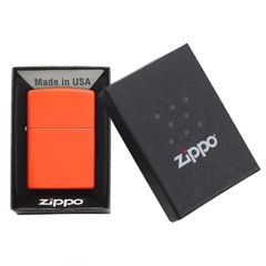 Bật Lửa Zippo 28888 Neon Orange Matte - Thiết Kế Đơn Giản, Màu Sắc Nổi Bật, Dụng Cụ Bền Đẹp Cho Người Yêu Thích Zippo
