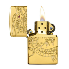Bật Lửa Zippo 29265 Rồng Châu Á - Mạ Vàng 22K, Khắc 360° Hình Rồng Bay Lượn, Sưu Tập Cao Cấp, Quà Tặng Độc Đáo