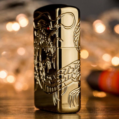 Bật Lửa Zippo 29265 Rồng Châu Á - Mạ Vàng 22K, Khắc 360° Hình Rồng Bay Lượn, Sưu Tập Cao Cấp, Quà Tặng Độc Đáo
