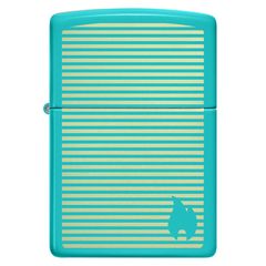Bật Lửa Zippo 48151 Classic Flat Turquoise - Mẫu Khắc Laze Đơn Giản, Cổ Điển, Dùng Lại Nhiều Lần