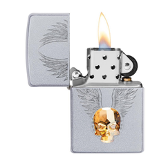 Bật Lửa Zippo 49034 Hình Đầu Skull Vàng - Thiết Kế Sang Trọng, Chất Liệu Đồng Thau Cao Cấp, Quà Tặng Phong Cách Mới