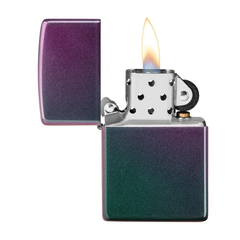 Bật Lửa Zippo 49146 Iridescent - Bề Mặt Satin Ngọc Lam Tím, Thiết Kế Thay Đổi Màu Sắc, Bền Bỉ, Chính Hãng