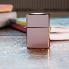 Bật Lửa Zippo 49190 High Polish Rose Gold - Bật Lửa Cổ Điển Sang Trọng Vỏ Đồng Thau Tinh Tế Cho Người Sử Dụng