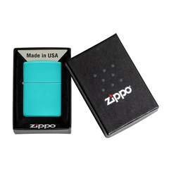 Bật Lửa Zippo 49454 Classic Flat Turquoise - Bật Lửa Ngọc Lam Sang Trọng, Đẳng Cấp, Thích Hợp Cho Quý Ông