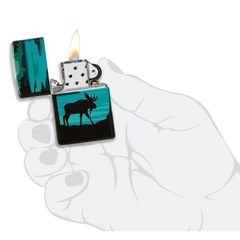 Bật Lửa Zippo 49481 Thiết Kế Nai Sừng Tấm - Bật Lửa Chống Gió Bằng Đồng Thau Nguyên Khối - Quà Tặng Sang Trọng Cho Người Yêu Thiên Nhiên