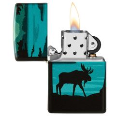 Bật Lửa Zippo 49481 Thiết Kế Nai Sừng Tấm - Bật Lửa Chống Gió Bằng Đồng Thau Nguyên Khối - Quà Tặng Sang Trọng Cho Người Yêu Thiên Nhiên