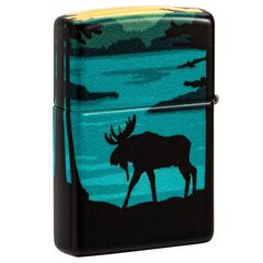 Bật Lửa Zippo 49481 Thiết Kế Nai Sừng Tấm - Bật Lửa Chống Gió Bằng Đồng Thau Nguyên Khối - Quà Tặng Sang Trọng Cho Người Yêu Thiên Nhiên