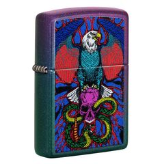 Bật Lửa Zippo 49600 Hổ Báo - Thiết Kế Đại Bàng, Rắn, Bộ Xương - Quà Tặng Độc Đáo, Chất Liệu Đồng Thau Cao Cấp