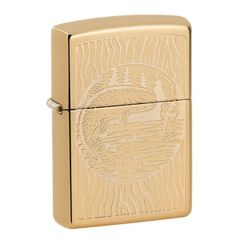Bật Lửa Zippo 49610 Fisherman Design - Bật Lửa Chất Lượng Cao Họa Tiết Cảnh Đánh Cá Đồng Thau Sang Trọng