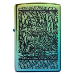 Bật Lửa Zippo 49611 John Smith Gumbula - Họa Tiết Chú Chim Màu Sắc Trên Nền Đồng Mạ Chrome - Quà Tặng Đặc Biệt Cho Người Yêu Thích Nghệ Thuật