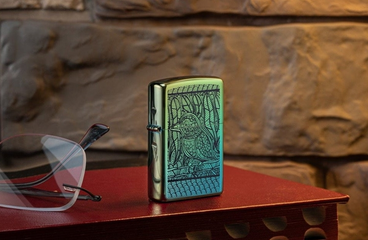 Bật Lửa Zippo 49611 John Smith Gumbula - Họa Tiết Chú Chim Màu Sắc Trên Nền Đồng Mạ Chrome - Quà Tặng Đặc Biệt Cho Người Yêu Thích Nghệ Thuật