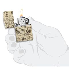 Bật Lửa Zippo 49803 Alchemy Design - Bật Lửa Chống Gió Đồng Thau Nguyên Khối, Thiết Kế Giả Kim Thuật Sang Trọng, Quà Tặng Độc Đáo