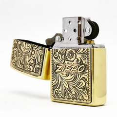 Bật Lửa Zippo Arabesque Antique Gold ZA-3-91B - Thiết Kế Sang Trọng, Chống Gió, Khắc Hoa Văn Cổ Điển