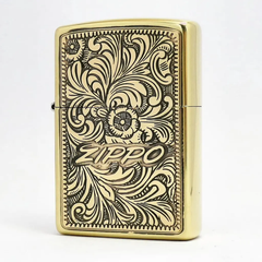 Bật Lửa Zippo Arabesque Antique Gold ZA-3-91B - Thiết Kế Sang Trọng, Chống Gió, Khắc Hoa Văn Cổ Điển