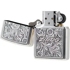 Bật Lửa Zippo Arabesque Antique Silver ZA-3-91A - Bật Lửa Chống Gió Sang Trọng, Khắc Hoa Văn Cổ Điển, Hàng Chính Hãng