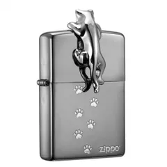 Bật lửa Zippo Cat Metal with logo Zippo Silver ZA-3-179A