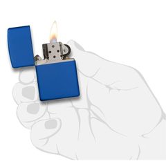 Bật lửa Zippo Classic 229 Royal Blue Matte - Bật lửa chống gió cao cấp, thiết kế sang trọng, bền bỉ và có thể nạp lại dễ dàng