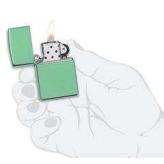 Bật Lửa Zippo Classic 28129 High Polish Green - Bật Lửa Chống Gió, Đồng Thau, Thiết Kế Sang Trọng, Quà Tặng Thú Vị