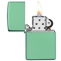 Bật Lửa Zippo Classic 28129 High Polish Green - Bật Lửa Chống Gió, Đồng Thau, Thiết Kế Sang Trọng, Quà Tặng Thú Vị