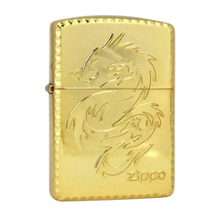 Bật lửa Zippo Dragon Design Gold with logo Zippo ZA-2-72B