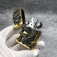 Bật lửa Zippo Flying Dragon ZA-1-80A - Bật lửa đồng thau cao cấp với họa tiết rồng điêu khắc độc đáo, quà tặng sang trọng cho tín đồ đam mê đồ sưu tầm.