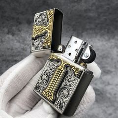 Bật Lửa Zippo ZA-1-59C Credos Emblem - Thiết Kế Họa Tiết Thánh Giá Khắc Độc Đáo, Chất Liệu Đồng Thau Cao Cấp, Dùng Lâu Dài