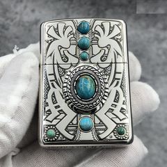 Bật Lửa Zippo ZA-5-8B K-indian Spirit - Đồng Thau Cao Cấp với Họa Tiết Tinh Xảo, Sang Trọng và Bền Bỉ, Quà Tặng Hoàn Hảo