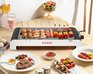 Bếp Nướng Điện Không Khói Sato BN32 - Vỉ Nướng Cao Cấp, Tiện Lợi Cho Bữa Tiệc BBQ Tại Nhà, Công Suất 1500W, Dễ Dàng Vệ Sinh