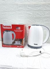 Bình Siêu Tốc Benny BJ-22 - 1.7 Lít, Công Suất 2000W, Vỏ Nhựa ABS, Thiết Kế Sang Trọng, Tiết Kiệm Thời Gian và Điện Năng