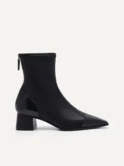 Bốt cao gót cổ ngắn Pedro Twigs Heeled Boots PW1-16760002 Black