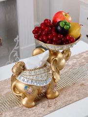 Đĩa Để Hoa Quả Cao Cấp Kèm Hộp Giấy Hình Voi - Khay Đựng Bánh Kẹo Trang Trí Độc Đáo Cho Ngày Tết