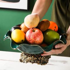 Đĩa Đựng Hoa Quả Bánh Kẹo Gốm Sứ Phong Cách Bắc Âu - Đồ Trang Trí Xinh Xắn Cho Bàn Tiệc, Quà Tặng Độc Đáo
