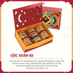 Hộp quà Tết Lộc Xuân 02 Mama's Food - Bộ quà Tết 7 sản phẩm đồ khô chất lượng, món quà ý nghĩa cho năm mới an khang thịnh vượng