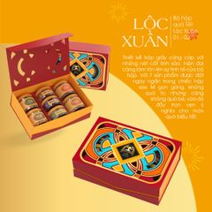 Hộp quà Tết Lộc Xuân 02 Mama's Food - Bộ quà Tết 7 sản phẩm đồ khô chất lượng, món quà ý nghĩa cho năm mới an khang thịnh vượng