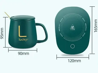 Hộp Quà Tặng Cốc Hâm Nóng Sứ Kèm Đế Điện - Giữ Nhiệt Cafe, Trà, Quà Tặng Ý Nghĩa Cho Mẹ Bỉm Sữa, Văn Phòng, Học Sinh